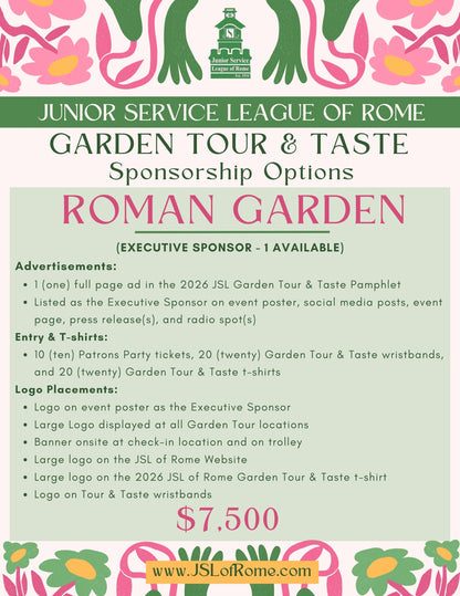 2026 Garden Tour Sponsorship Packets